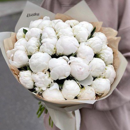 Bouquet of White Peonies - PRICE FROM