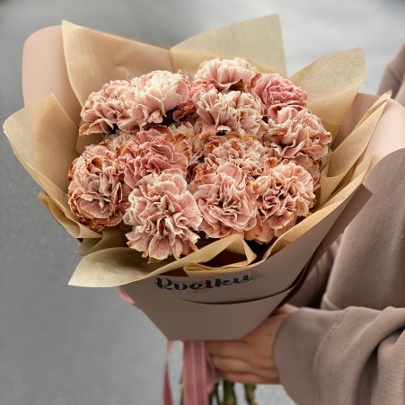 Букет цветов из гвоздик Браунис (сортовые)