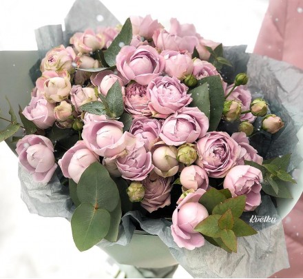 Bouquet of flowers №47 of peony roses Blossom Bubbles