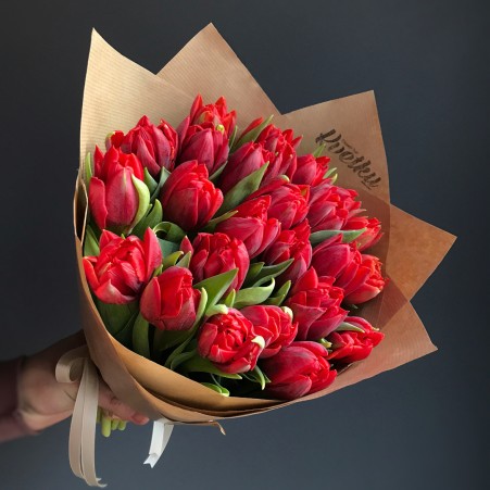Red Princess Peony Red Tulips