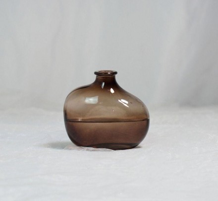 Ваза стеклянная 11⌀ х 10см, коричневый Ваза стеклянная 11⌀ х 10см, коричневый